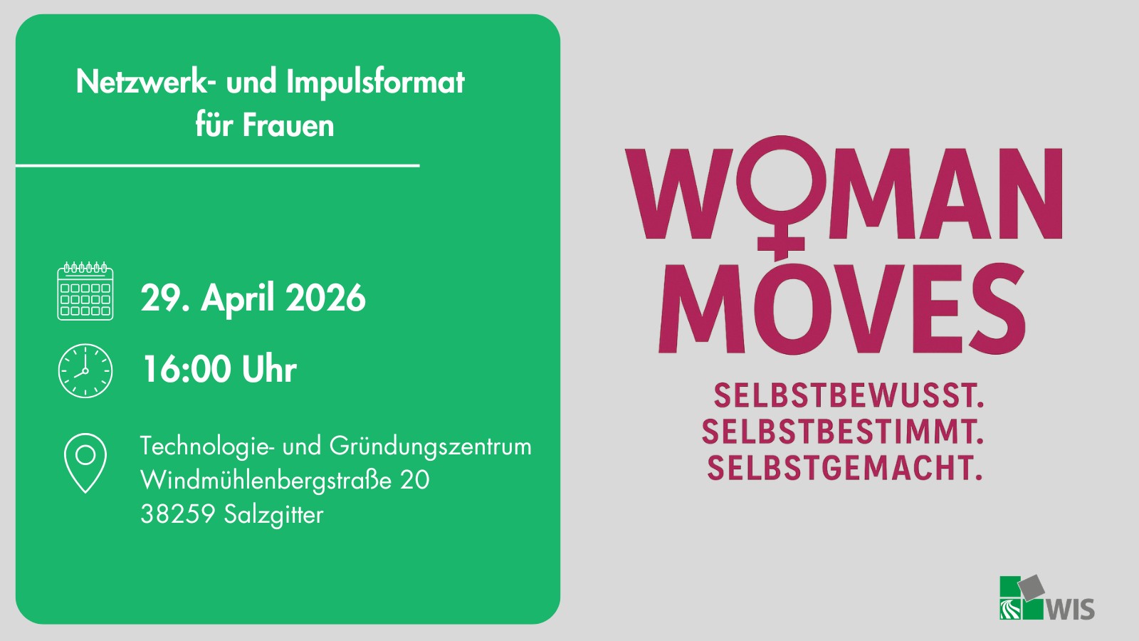 WOMAN moves am 29. April 2026